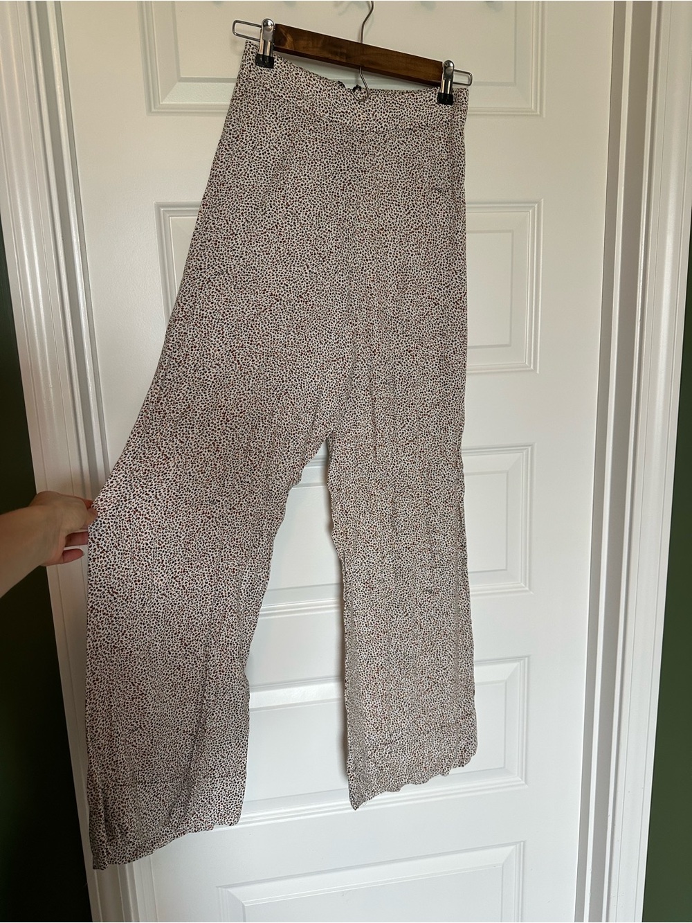AFRM - Women’s Wide-Leg Cheetahs Print Pants in Cream and Brown